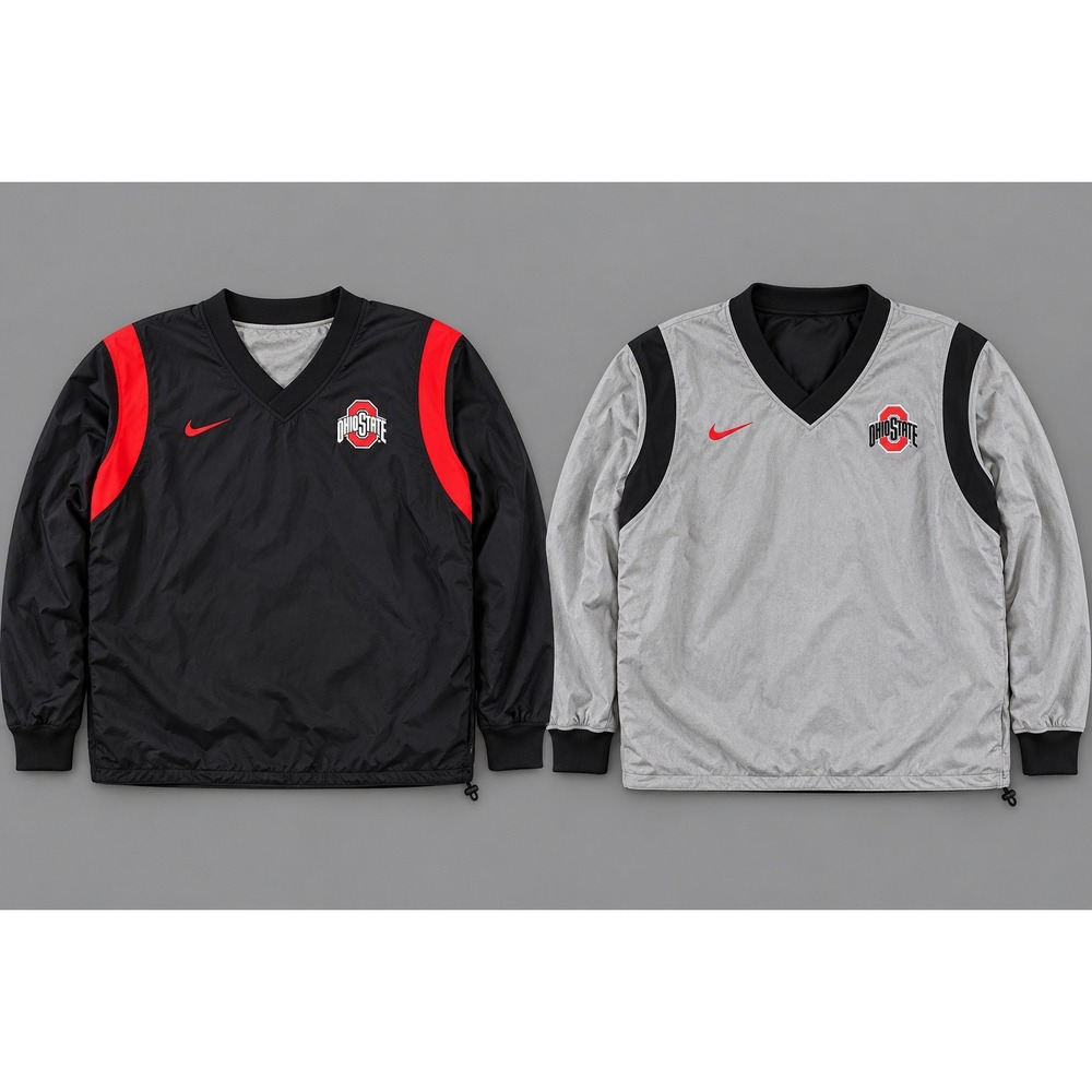 Nike Ohio State Buckeyes Reversible Windbreaker Pullover Jacket NCAA Mens XXL